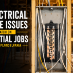 Residential electrical panel installation in a new home in Western Pennsylvania